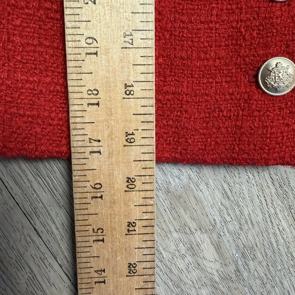 J. Crew V-Neck Lady Jacket in Maritime Tweed Festival Red NWT Size 0 BV211 - Picture 14 of 14